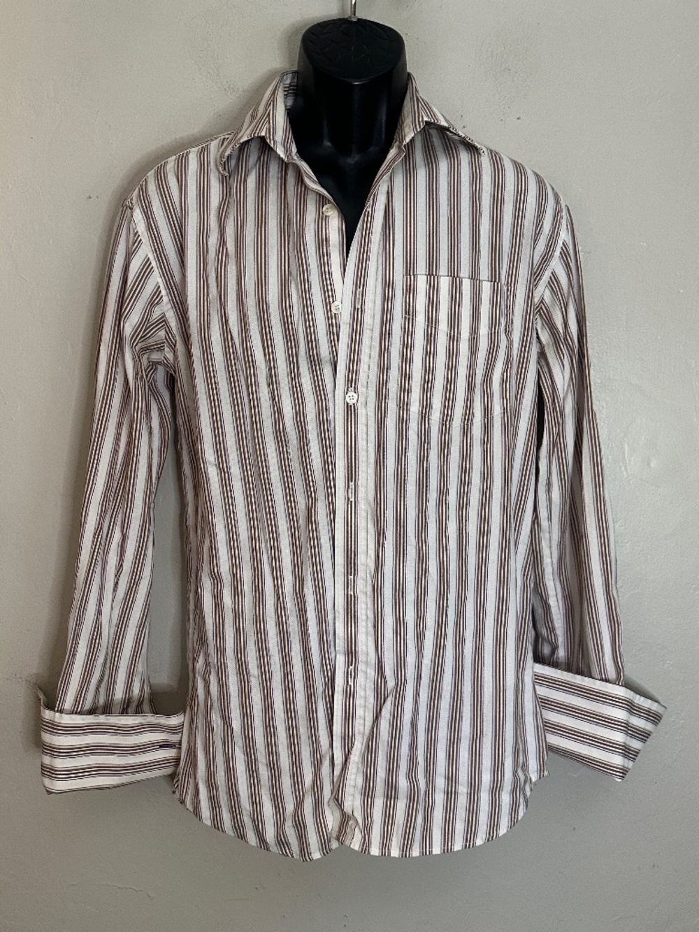 Paul Smith Striped French Cuff Shirt 15.5 neck EU 39 Gently worn Made in Italy
